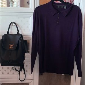 Claiborne Merino Wool Polo Sweater